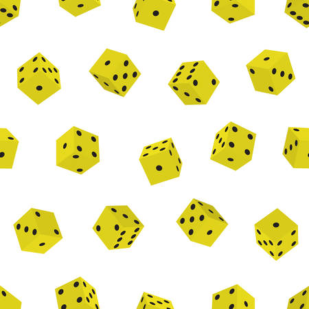 Seamless pattern of the dice cubesのイラスト素材