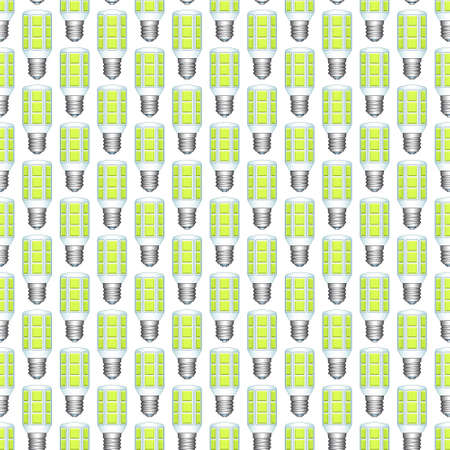 Seamless pattern of the LED lamp iconsのイラスト素材