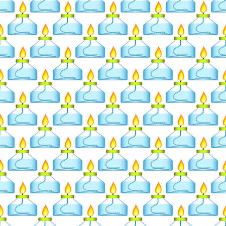 Seamless pattern of the spirit lamp iconのイラスト素材