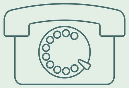 Illustration of the abstract contour old telephoneのイラスト素材