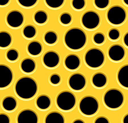Seamless abstract pattern of the yellow perforated surfaceのイラスト素材