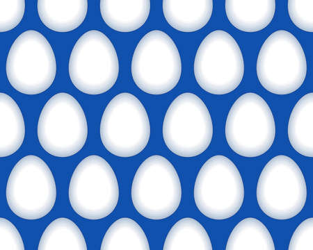 Seamless pattern of the white eggsのイラスト素材