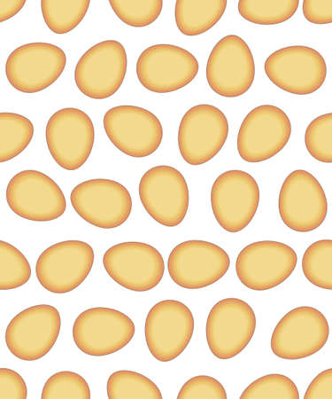 Seamless pattern of the yellow eggsのイラスト素材