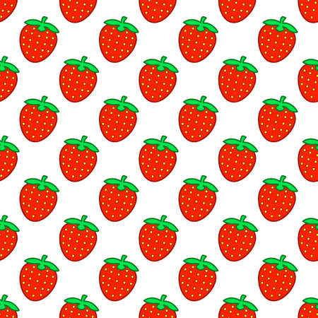 Seamless pattern of the strawberries backgroundのイラスト素材