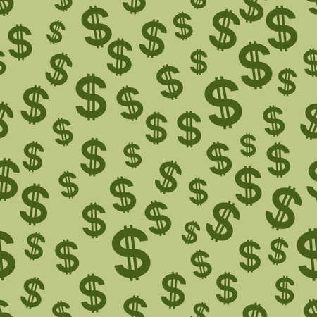 Seamless pattern of the US dollar symbolsのイラスト素材