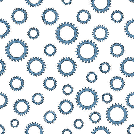 Seamless abstract pattern of the gears iconのイラスト素材