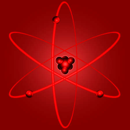 Illustration of the abstract nucleus atom iconのイラスト素材