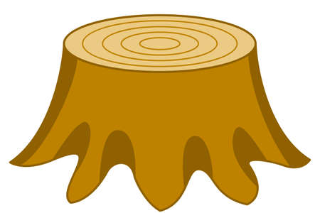 Illustration of the stump iconのイラスト素材