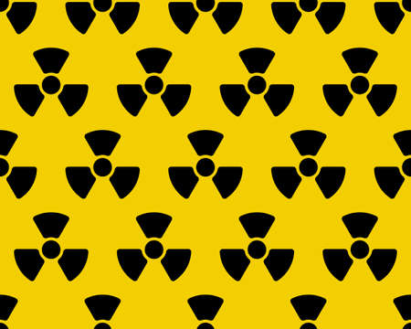 Seamless pattern of the radiation symbolsのイラスト素材