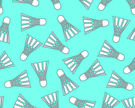 Seamless pattern of the badminton shuttlecock iconのイラスト素材