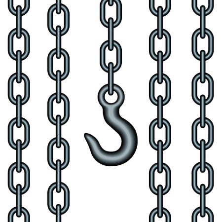 Illustration of the hook and chains backgroundのイラスト素材
