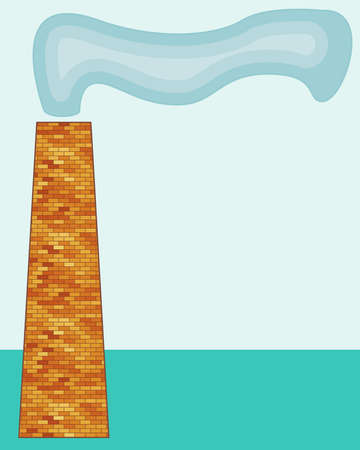 Illustration of the smoking chimneyのイラスト素材