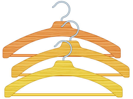 Illustration of the clothes hangers setのイラスト素材