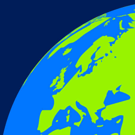 Illustration of the Europe on globeのイラスト素材
