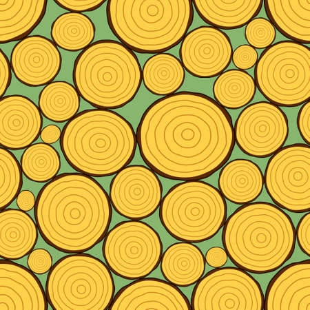 Seamless pattern of the firewood stackのイラスト素材