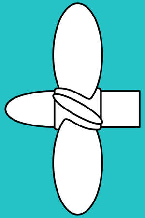 Illustration of the marine propeller iconのイラスト素材