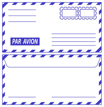 Illustration of the airmail envelope iconsのイラスト素材