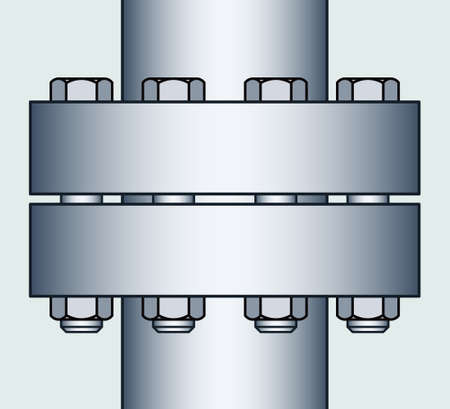 Illustration of the flange connectionのイラスト素材