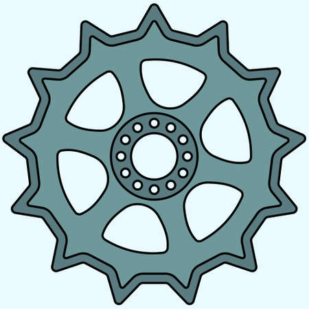 Illustration of the sprocket wheelのイラスト素材