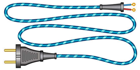Illustration of the electric plug and cord
