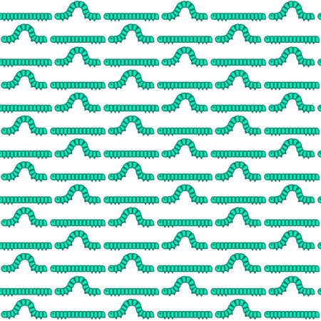 Seamless pattern of the caterpillar larvasのイラスト素材