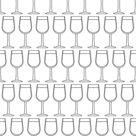 Seamless pattern of the contour glassesのイラスト素材