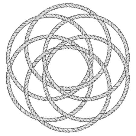 Illustration of the abstract rope ornamentのイラスト素材