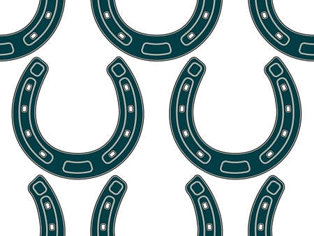 Seamless pattern of the steel horseshoesのイラスト素材