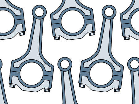 Seamless pattern of the connecting rodsのイラスト素材