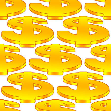 Seamless pattern of the dollar symbolsのイラスト素材