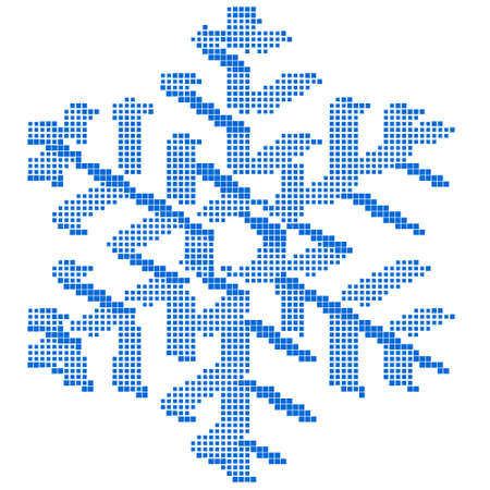 Illustration of the abstract halftone snowflake iconのイラスト素材