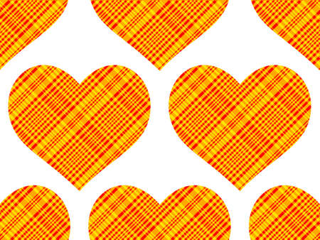 Seamless pattern of the cotton heartsのイラスト素材