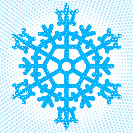 Illustration of the abstract snowflake iconのイラスト素材