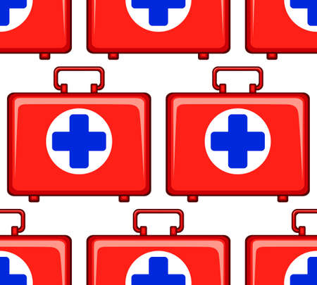 Seamless pattern of the medicine chestsのイラスト素材