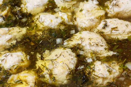 First course or soup. Closeup as a backgroundの写真素材