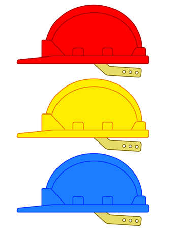 Illustration of the safety hard hat setのイラスト素材