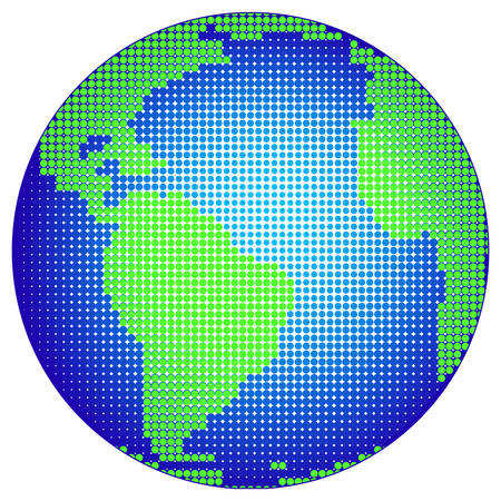 Illustration of the globe pixel iconのイラスト素材