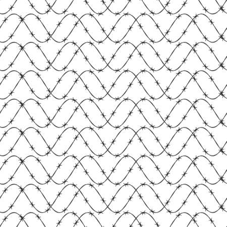 Seamless pattern of the barbed wire wave backgroundのイラスト素材