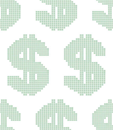 Seamless pattern of the pixel dollar symbolsのイラスト素材