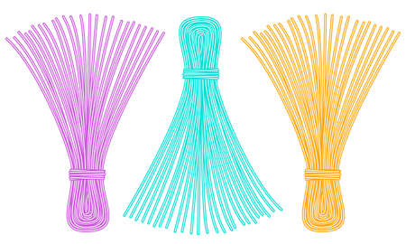 Illustration of the thread tassel setのイラスト素材