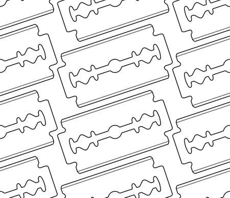 Seamless pattern of the razor bladesのイラスト素材