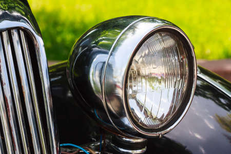 Head light of the vintage carの写真素材