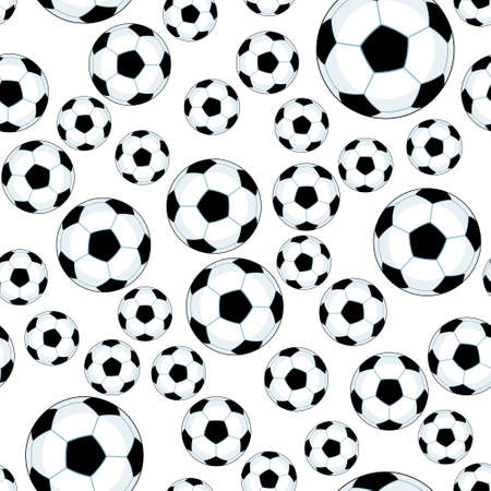 Seamless pattern of the soccer ballsのイラスト素材