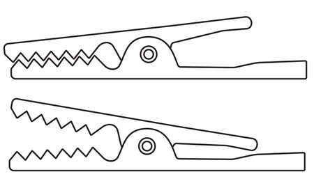 Illustration of the electric crocodile clips iconのイラスト素材