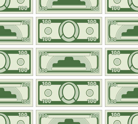 Seamless pattern of the abstract paper moneyのイラスト素材