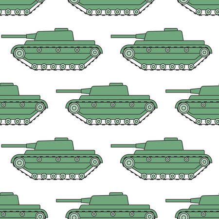 Seamless pattern of the cartoon tanksのイラスト素材