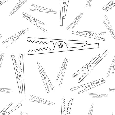 Seamless pattern of the electric crocodile clipsのイラスト素材