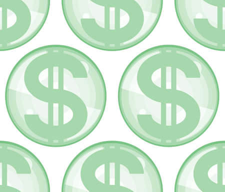 Seamless pattern of the abstract dollar symbolsのイラスト素材