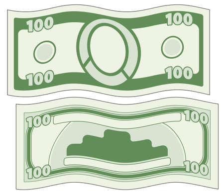 Illustration of the abstract cartoon wavy currency iconのイラスト素材