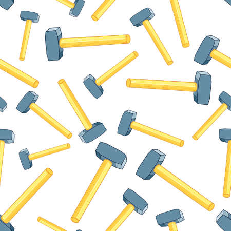Seamless pattern of the random sledgehammersのイラスト素材